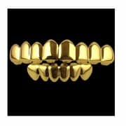 Premium Gold Grillz - 8 tooth