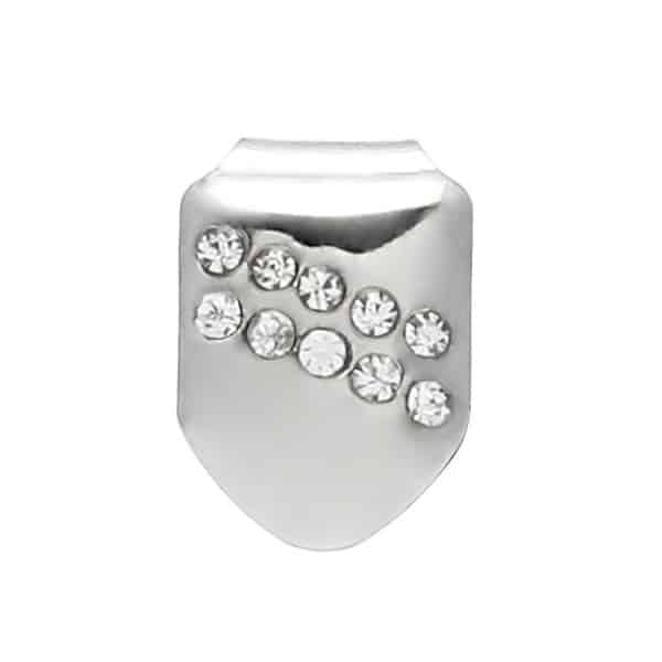 Silver cap with CZ diamonds