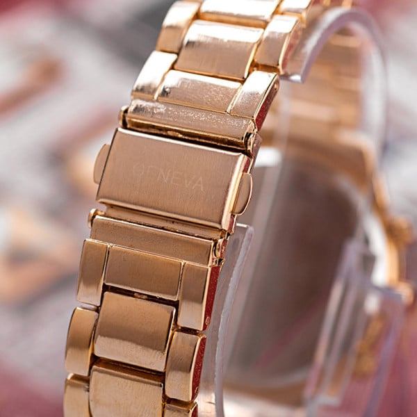 14K Gold Geneva CZ Diamond Watch - Deez Grillz