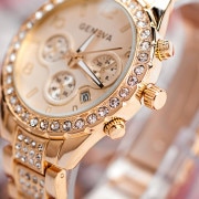 14K Gold Iced Out Watch