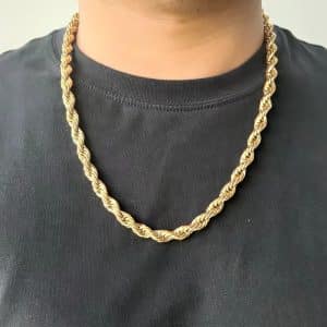 gold rope chain necklace