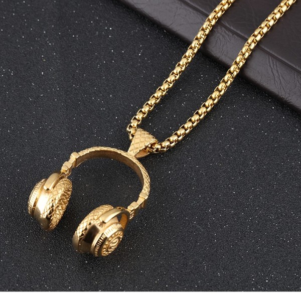 14K Gold / Silver Plated Headphone Pendant Deez Grillz